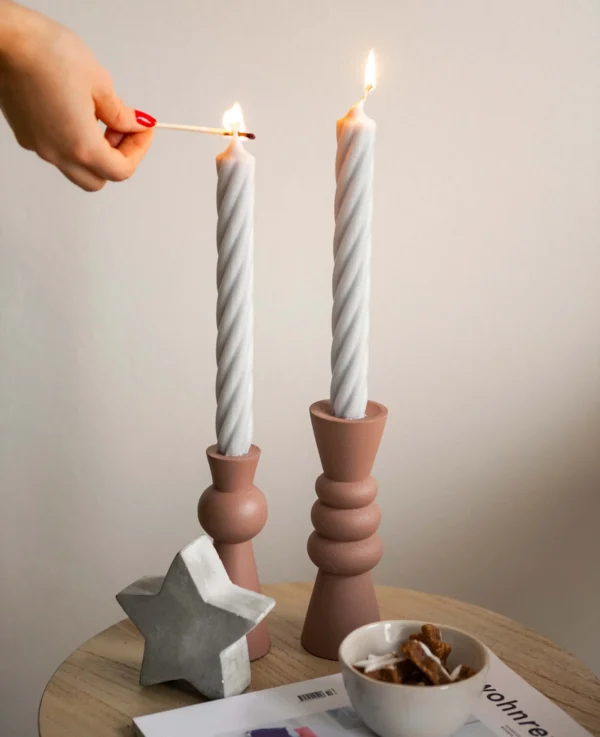 Rollo Kerzenständer rosa 18,5x6 – Image 2