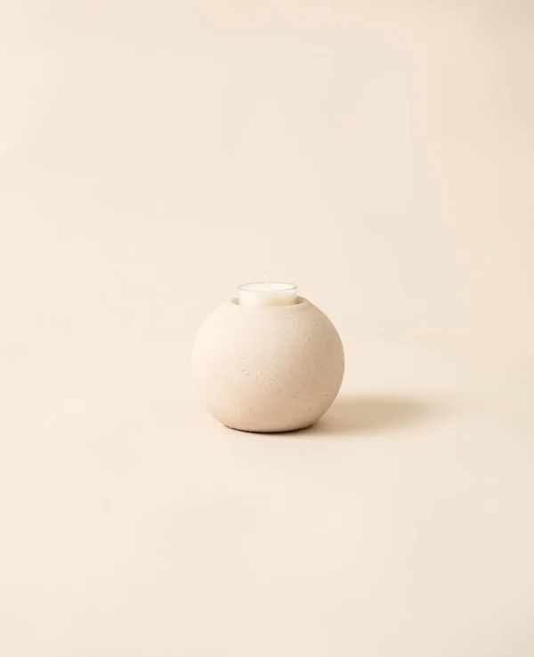 Teelichthalter Kugelform, Beige – Image 2
