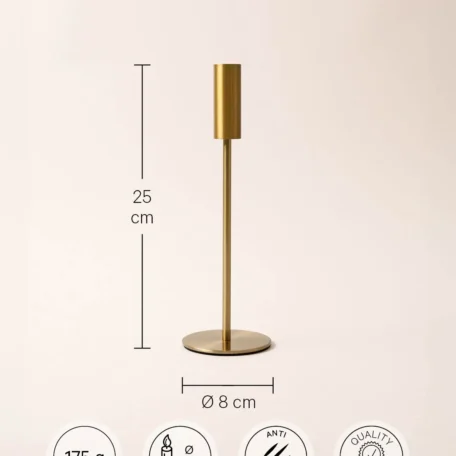 Chandelier laiton look,8x25cm