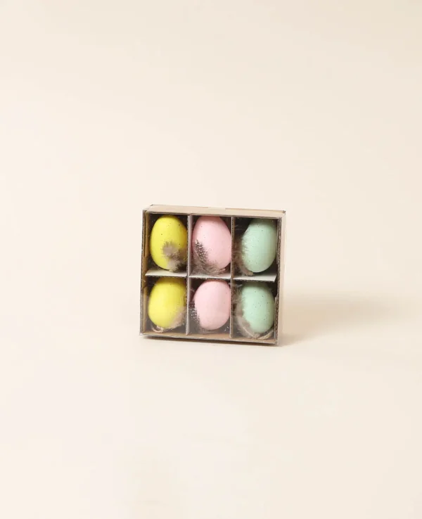 Set d'oeufs de Pâques, pastel, 6 pcs.