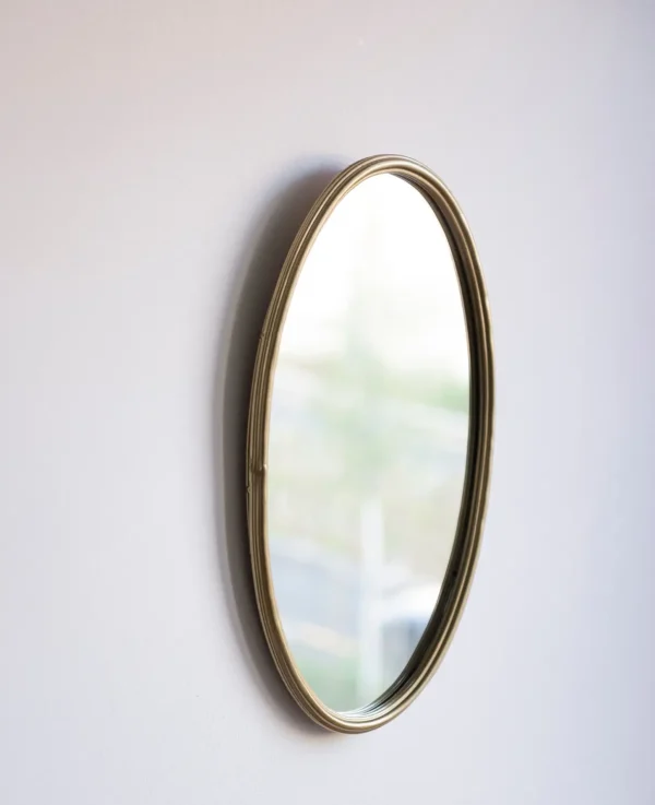 Ovaler Spiegel, gold, 32x48cm – Image 2