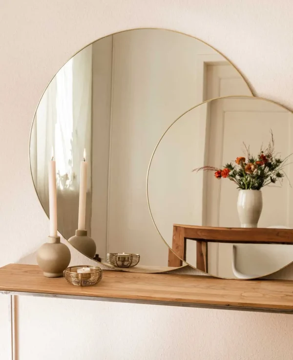 Runder Wandspiegel, gold D59cm - Bild 5
