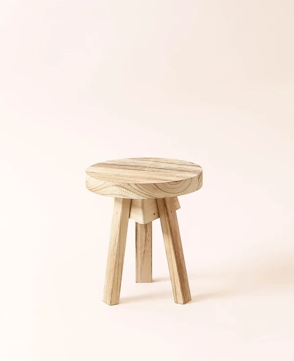 Tabouret rond en bois, 21cm