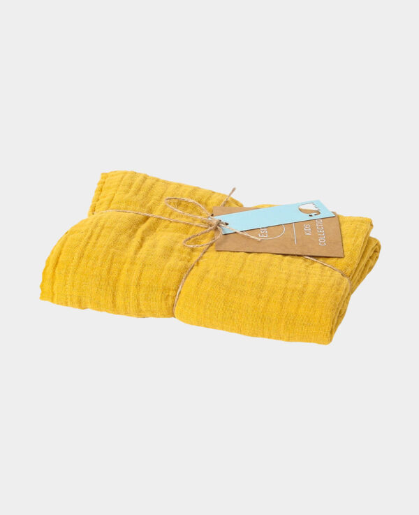 Tissu de mousseline, 75x75cm, moutarde