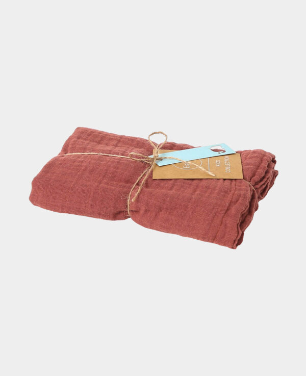 Tissu de mousseline, 75x75cm, rouille