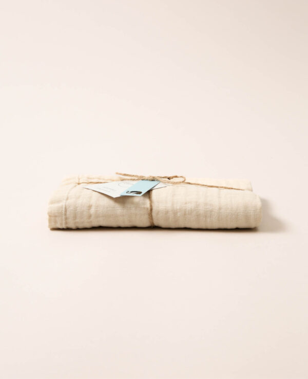 Musselin Tuch, 75x75, vanilla
