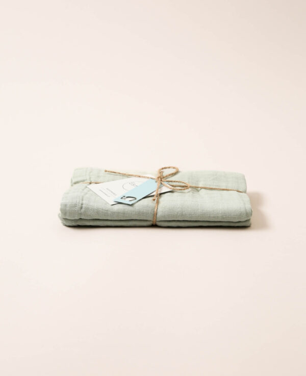 Tissu de mousseline, 75x75, sauge