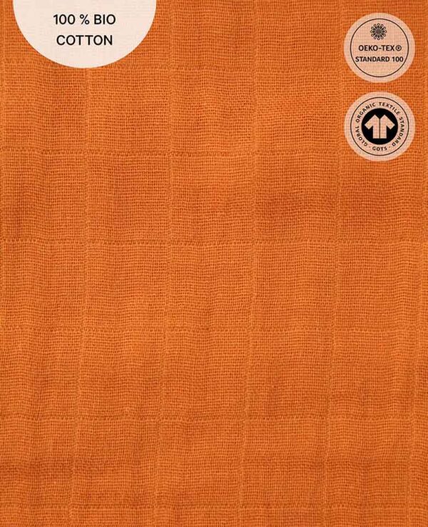 Musselin Tuch, 120x100,dusty orange – Image 6