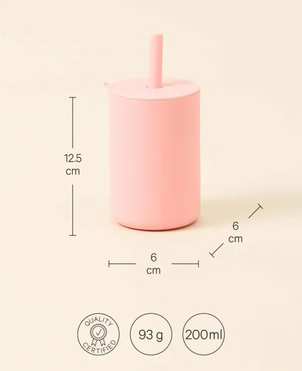Silikon Trinkbecher, rosa – Image 2