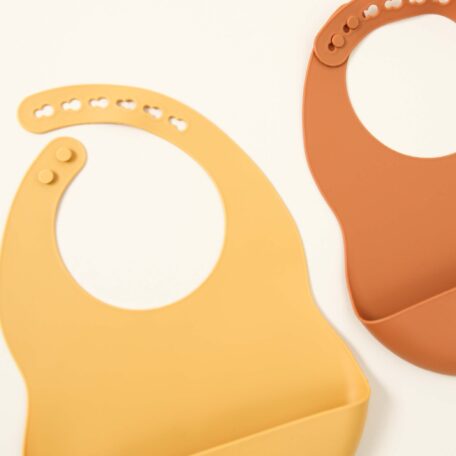 Lot de 2 bavoirs en silicone,sienna