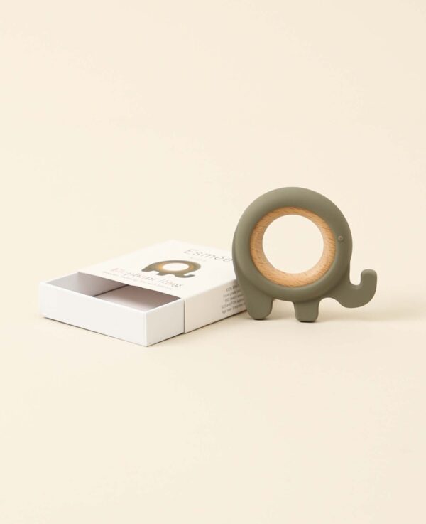 Silikon Beissring, Elefant, taupe