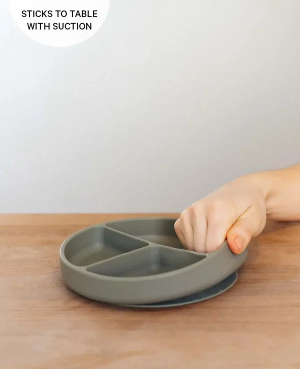 Kinderteller mit Saugnapf, Khaki – Image 5
