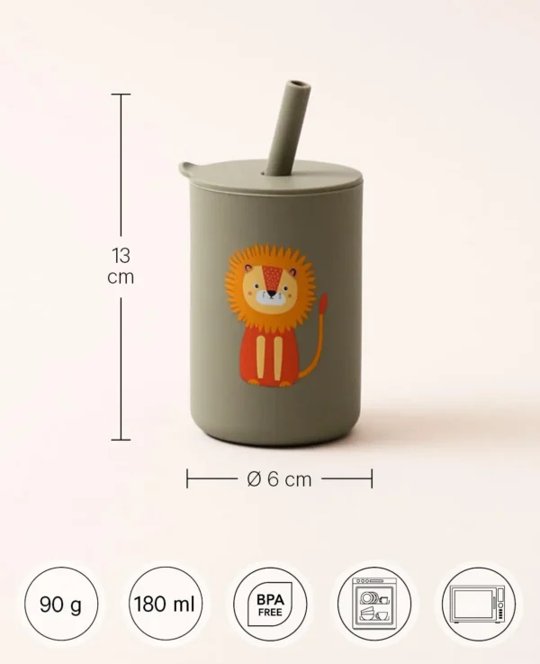 Kinder Trinkbecher, Leo, khaki – Image 3