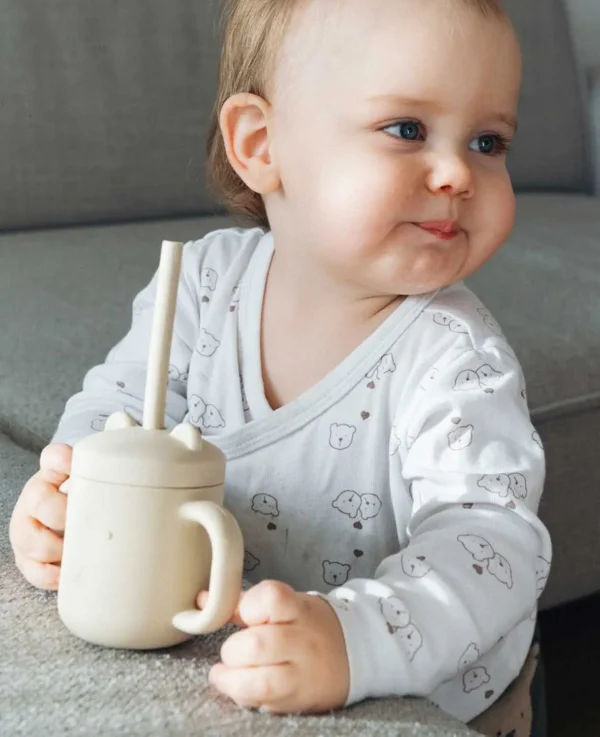 Kindertrinkbecher mit Griff,Beige – Image 4