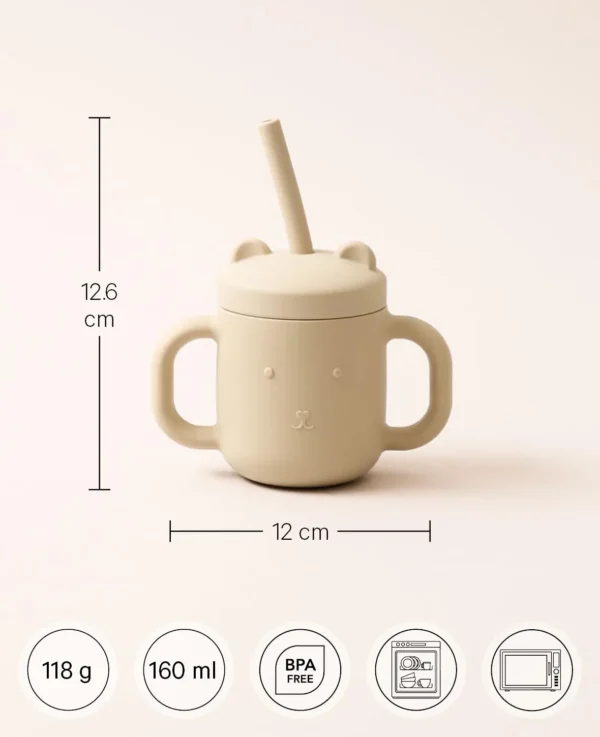 Kindertrinkbecher mit Griff,Beige – Image 3