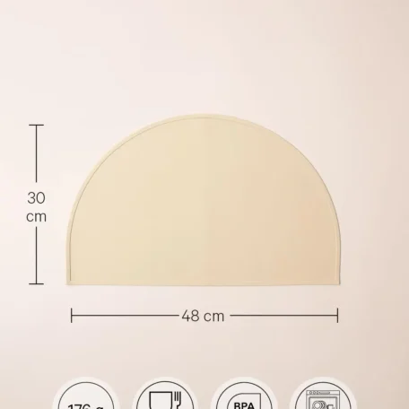 Kindertischset, Oval, 48x30,beige