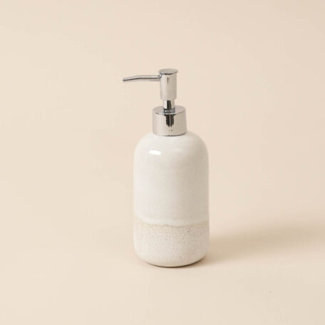 Distributeur de savon, céramique, beige