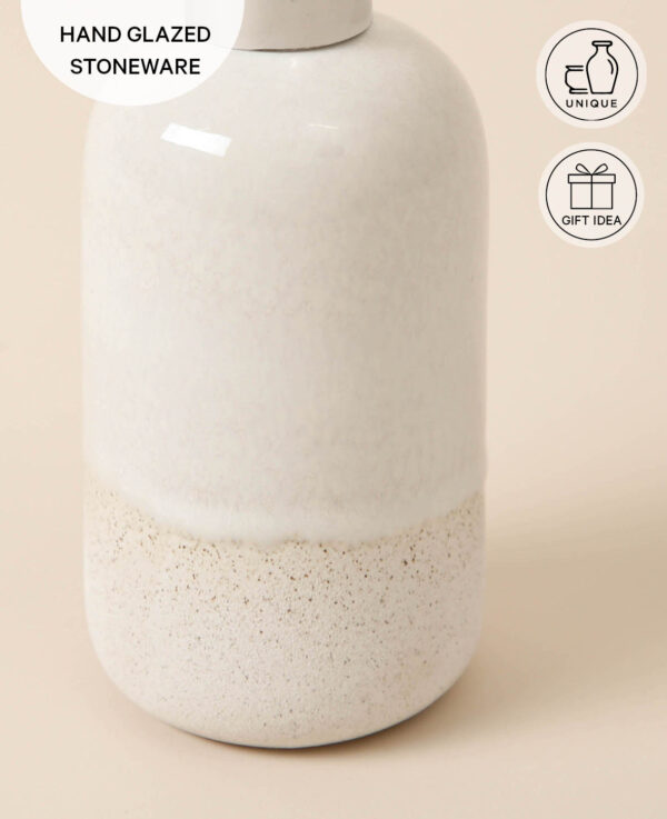 Seifenspender, Keramik, beige – Image 4
