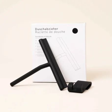 Raclette de douche en silicone, noire