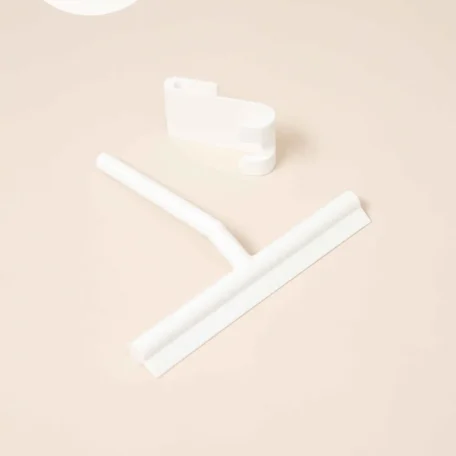 Raclette de douche en silicone, blanche