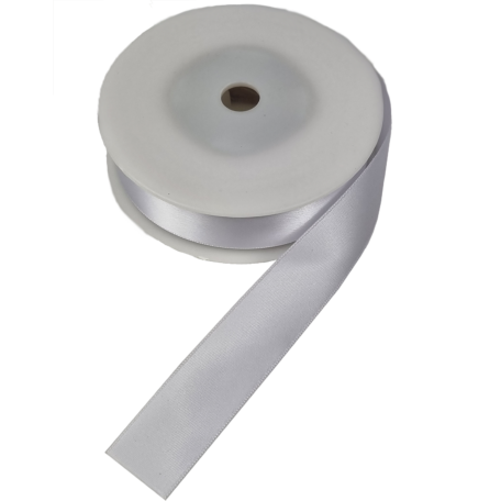 Ruban de satin blanc 25mmx25m