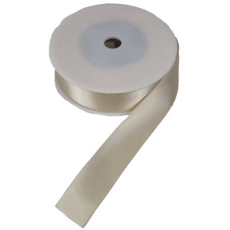 Ruban de satin ivory 25mmx25m