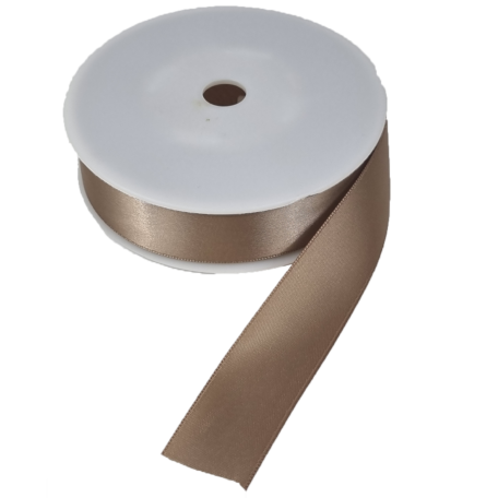 Ruban de satin marron 25mmx25m