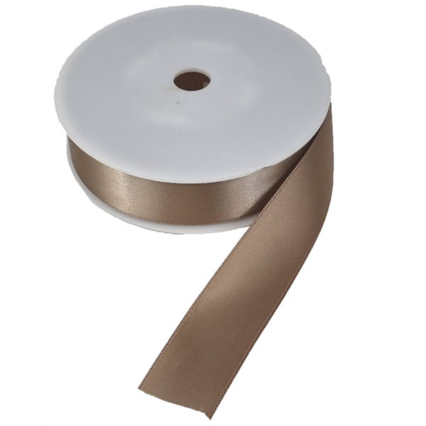 Ruban de satin marron 25mmx25m