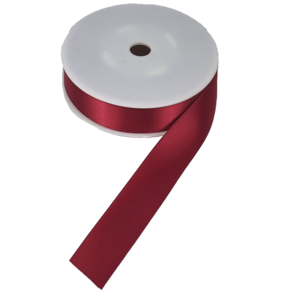 Ruban de satin rouge foncé 25mmx25m