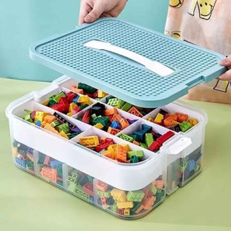 Boîte de rangement empilable avec couvercle
