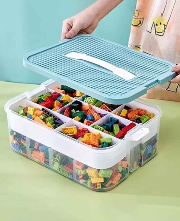 Boîte de rangement empilable avec couvercle