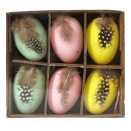 Set d'oeufs de Pâques, pastel, 6 pcs.