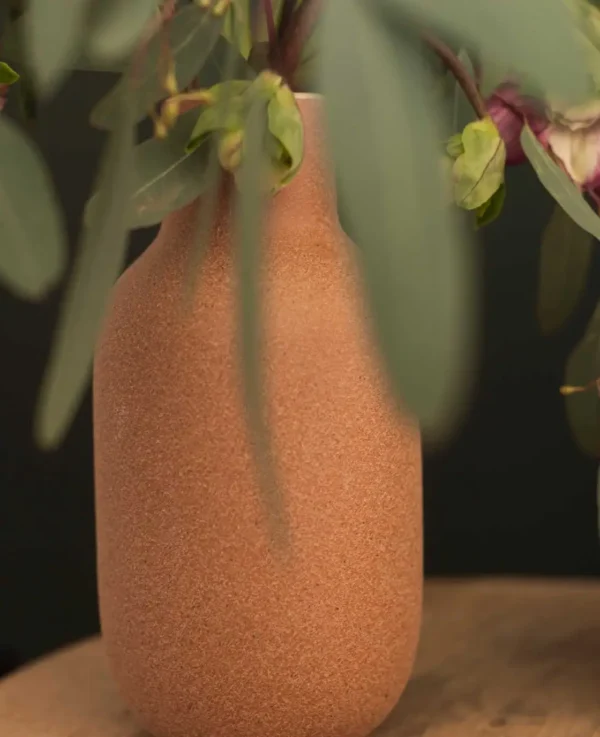 Keramikvase, orange, 10x20cm – Image 6