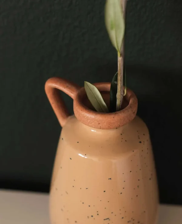 Keramikvase, terracotta, 11x17 cm – Image 8