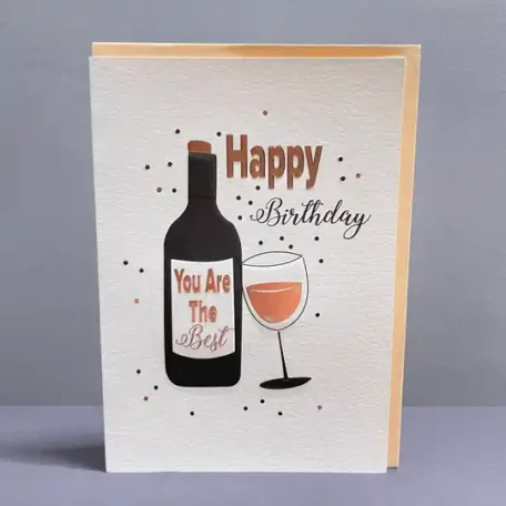 carte double | bouteille de vin