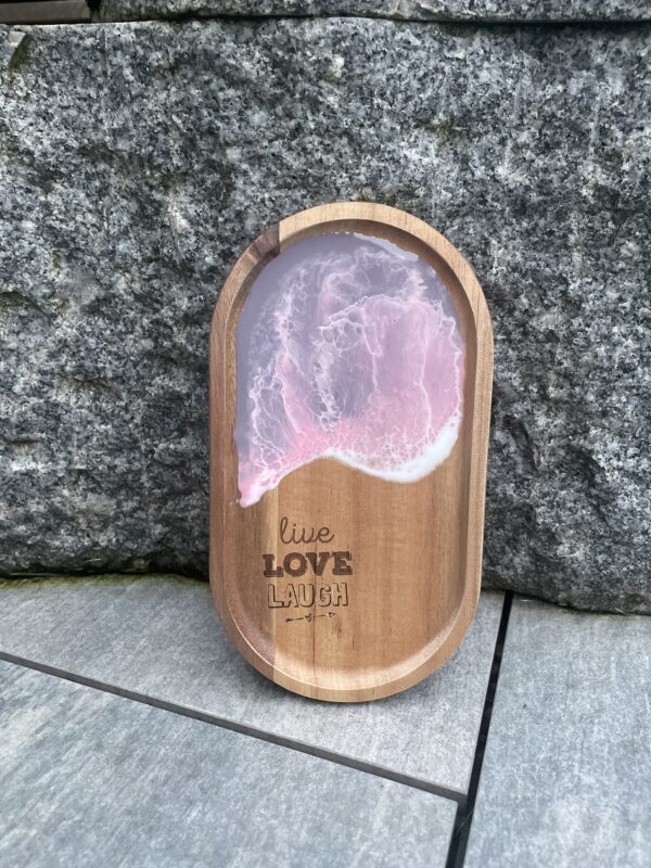 Oceanschale rosa "live love laugh"