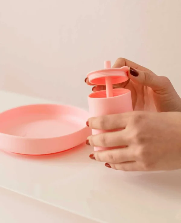 Silikon Trinkbecher, rosa – Image 5