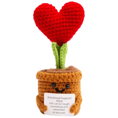 Positive Plant Mini peluche porte-bonheur au crochet