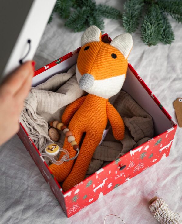 Gestrickter Fuchs, braun - Bild 3