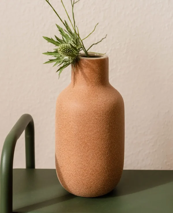 Keramikvase, orange, 10x20cm – Image 8