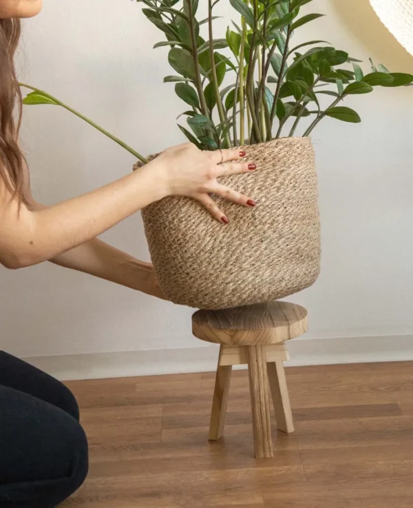 Runder Holzhocker, 21cm – Image 3