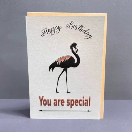 Carte double | Flamant rose