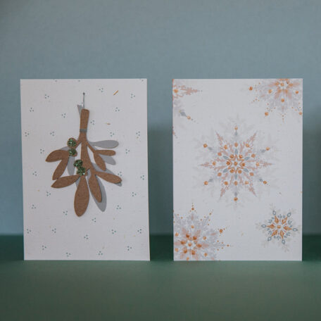 Cartes de vœux peintes à la main -3 séries de magie d'hiver