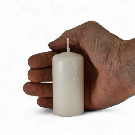 Stumpenkerze 'Wollweiss' Ø40mm - Höhe 80mm