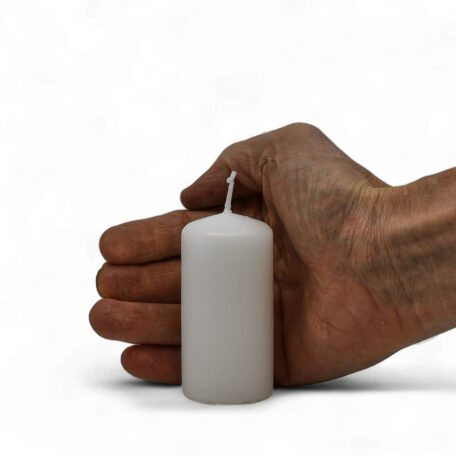 Bougie ronde 'Blanc' Ø40mm - hauteur 80mm