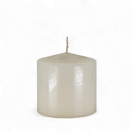 Stumpenkerze 'Wollweiss' Ø100mm Höhe 100mm
