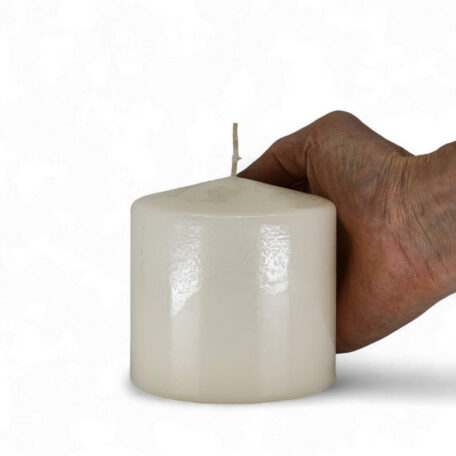 Stumpenkerze 'Wollweiss' Ø100mm Höhe 100mm