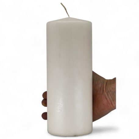 Stumpenkerze 'Wollweiss' Ø100mm Höhe 250mm