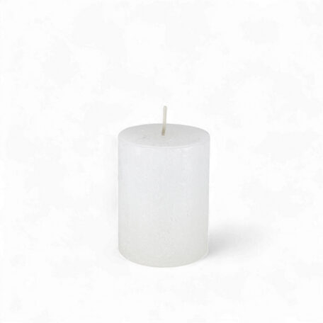 Kerze 'Rustic' Weiss Ø60mm Höhe 80mm