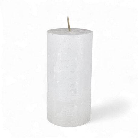 Kerze Rustic 'Weiss' Ø70mm Höhe 140mm